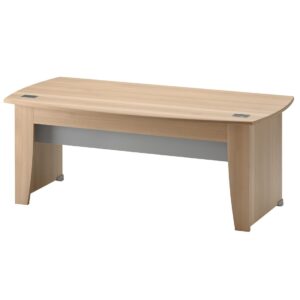 Directiebureau Jazz 182 cm breed in beuken met licht grijs