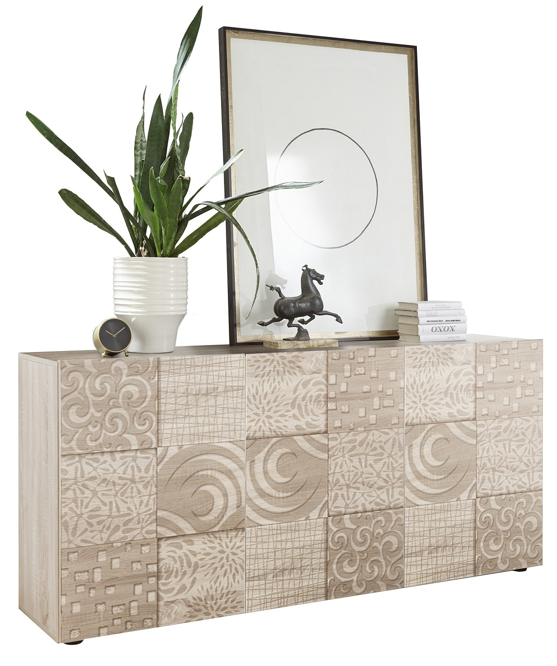 Dressoir Miro met 3 deuren 181 cm breed in sonoma eiken