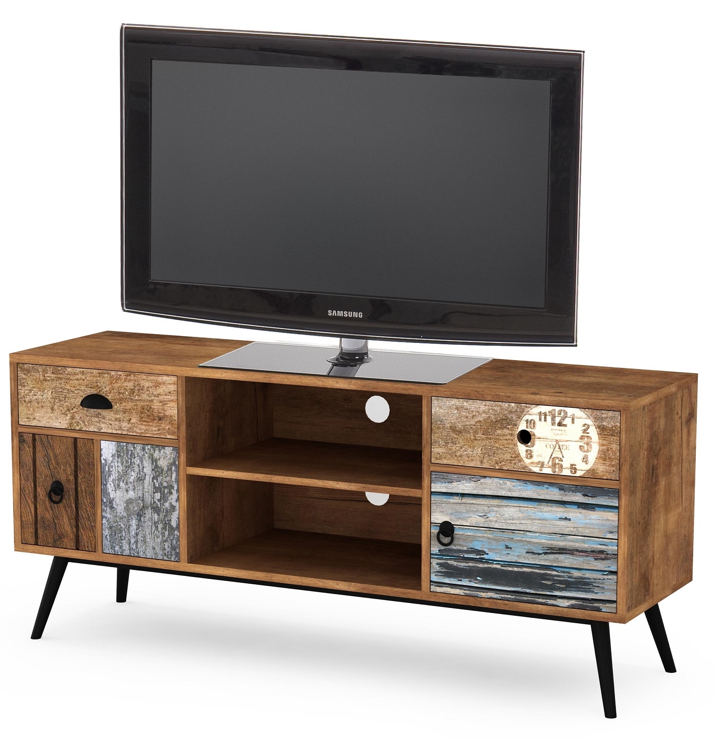 Tv-meubel Lima 120 cm breed in multicolor