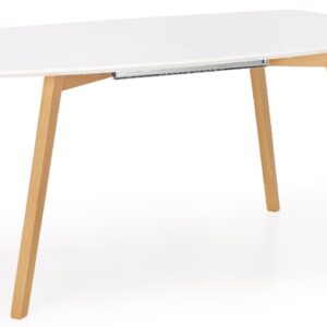Uitschuifbare eettafel Kajetan 150 tot 200 cm breed in mat wit