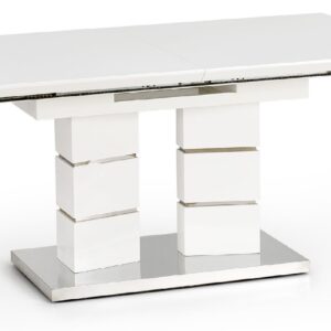 Uitschuifbare eettafel Lord 160 tot 200 cm breed in wit