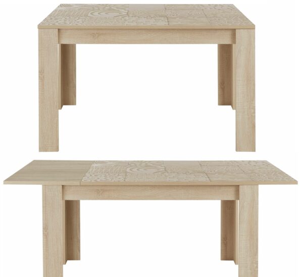 Uitschuifbare Eettafel Miro 180 tot 228 cm breed in sonoma eiken