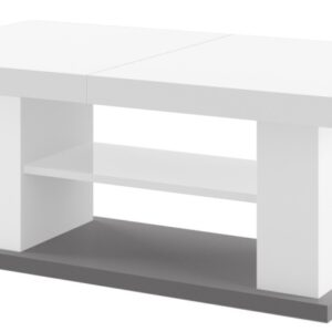 Uitschuifbare salontafel Matera 120 tot 170 cm breed - Hoogglans Wit