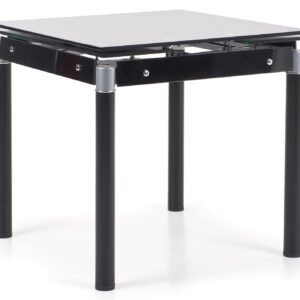 Vierkante eettafel Kent uitschuifbaar 80 tot 130 cm breed in zwart