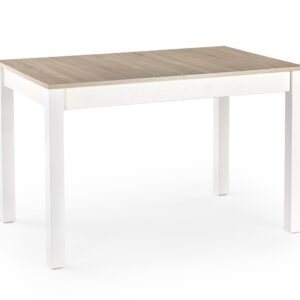 Uitschuifbare eettafel Maurycy 118 tot 158 cm breed eiken met wit
