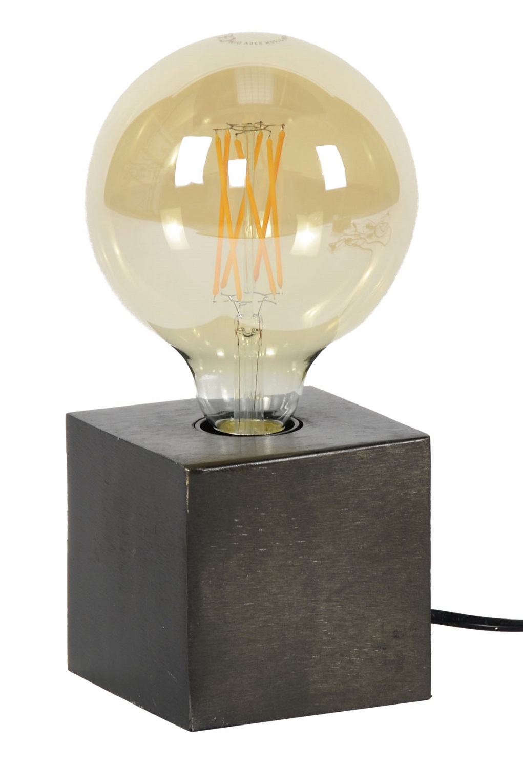 Tafellamp Block 10 cm hoog in Antiek Nikkel