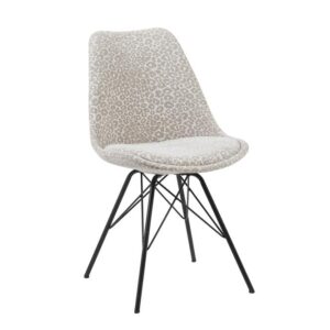 Stoel SCANDINAVIA MEISTERSTÜCK luipaardpatroon beige grijs - 70006