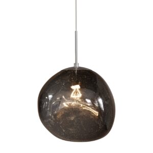 Hanglamp LIQUID DIAMOND 35 cm, glas met rooklook - 46019
