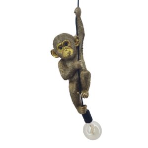 Hanglamp AAP 55 cm handgemaakte apensculptuur goud - 48008