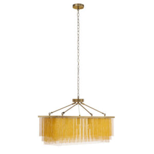 Hanglamp ROYAL 80 cm met fijne gouden metalen kettingen - 43760