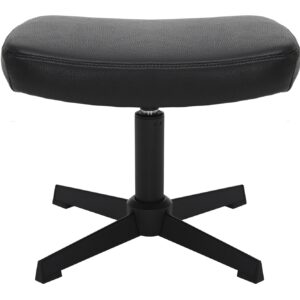 Kruk VOGUE 45 cm, draaibaar, kunstleer, zwart, met zwart metalen frame - 47719