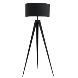 Vloerlamp TRIPOD 142cm zwart retro - 38683