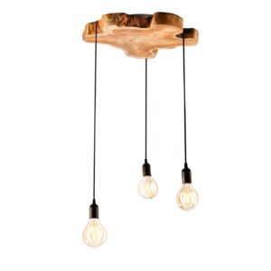 Hanglamp HYPNOTIC 50 cm, gemaakt van natuurlijk longanhout - 44686