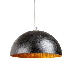 Hanglamp GLOW 50cm van glasvezel, zwart goud - 10717