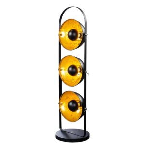Vloerlamp STUDIO 130cm 3s zwart goud - 22968
