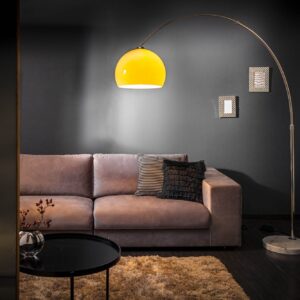 Vloerlamp BIG BOW 175-205cm oranje met marmeren voet - 20747