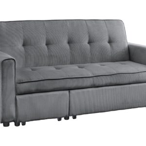 Slaapbank SMART 180 cm 2-zits, koordgrijs - 47591