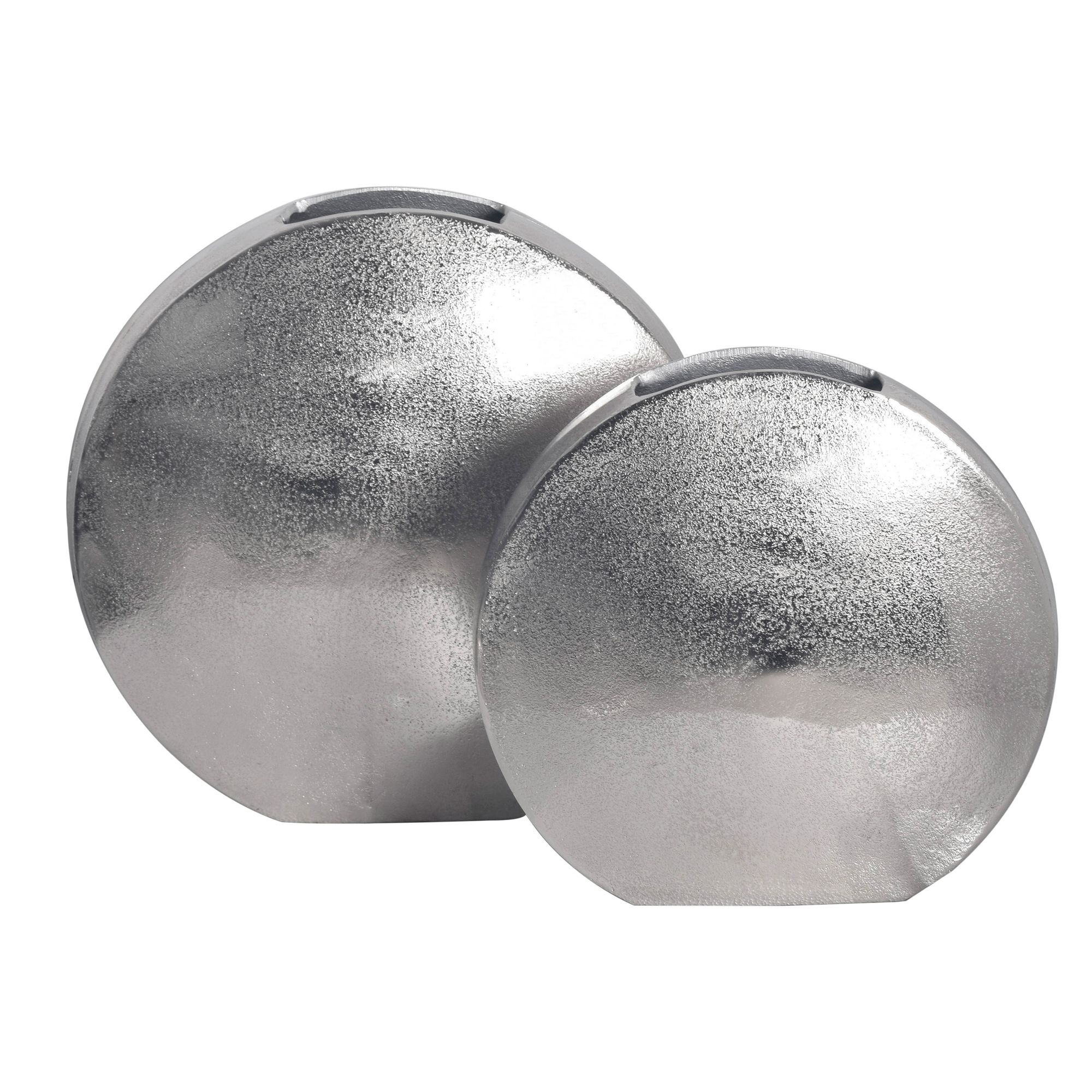 Vaas zilver aluminium 34 cm hoog - WL7.180