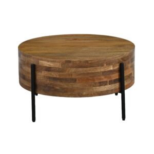 Salontafel mangohout rond 70 cm diameter - WL7.453