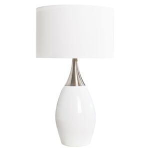 Tafellamp CARLA 60 cm linnen kap wit - 37006