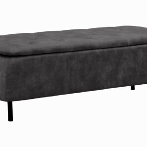 Bankkast EN VOGUE 120 cm met opbergruimte, fluweelgrijs - 47654