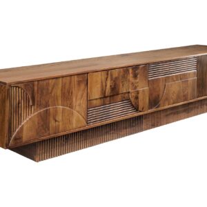 TV-paneel Art Deco 200 cm 3D mangohout bruin - 46805