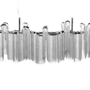 Hanglamp ELEGANCE 118 cm metaal zilver - 39107