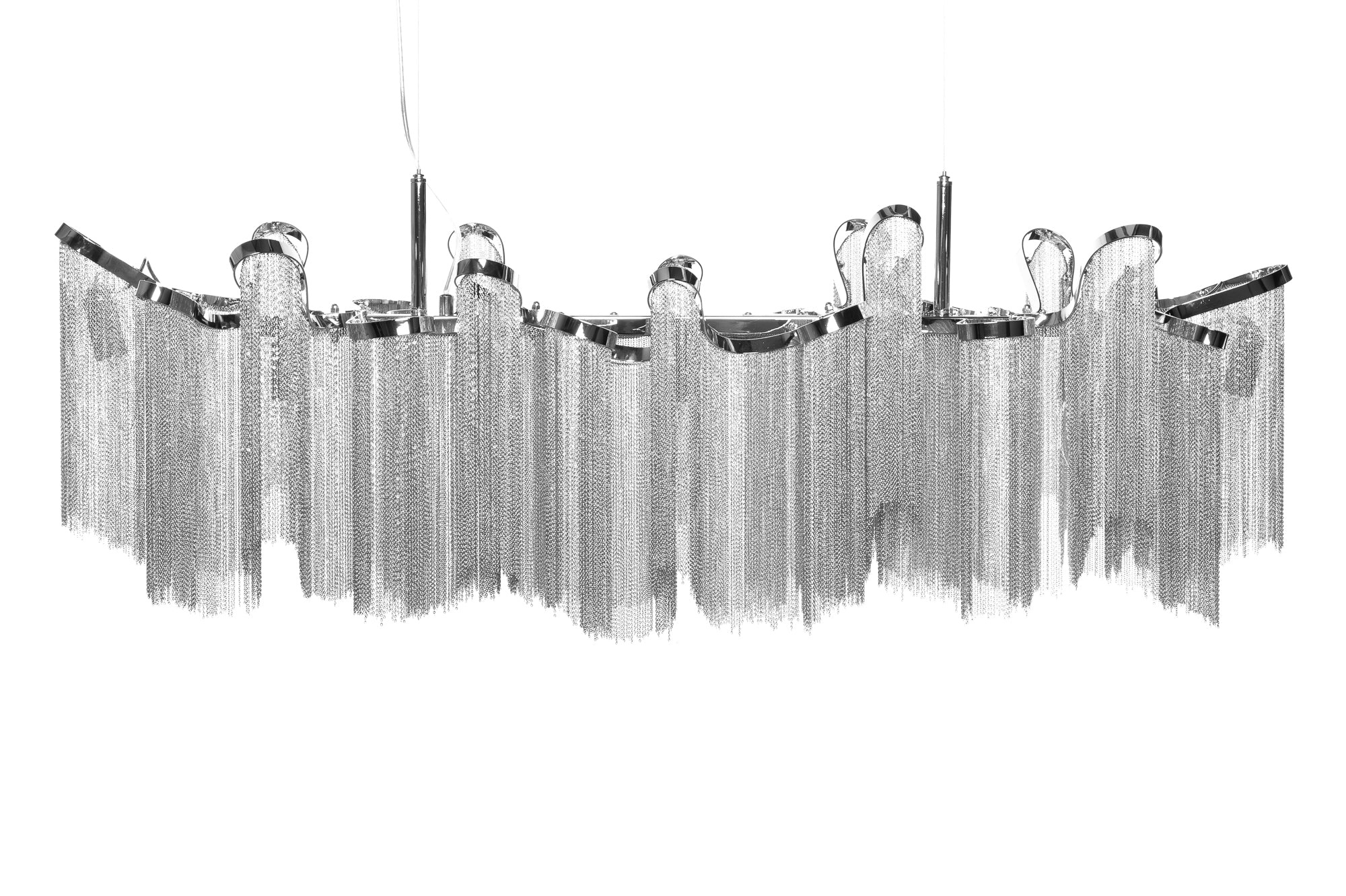 Hanglamp ELEGANCE 118 cm metaal zilver - 39107