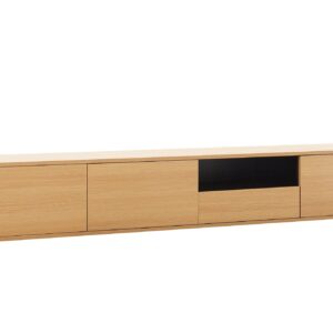 TV-bord LOFT 200 cm hangend naturel zwart - 47816
