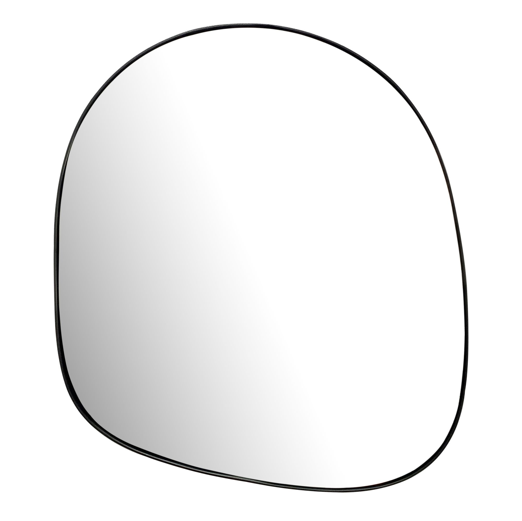 Spiegel zwart asymmetrisch 60 cm hoog - WL7.124