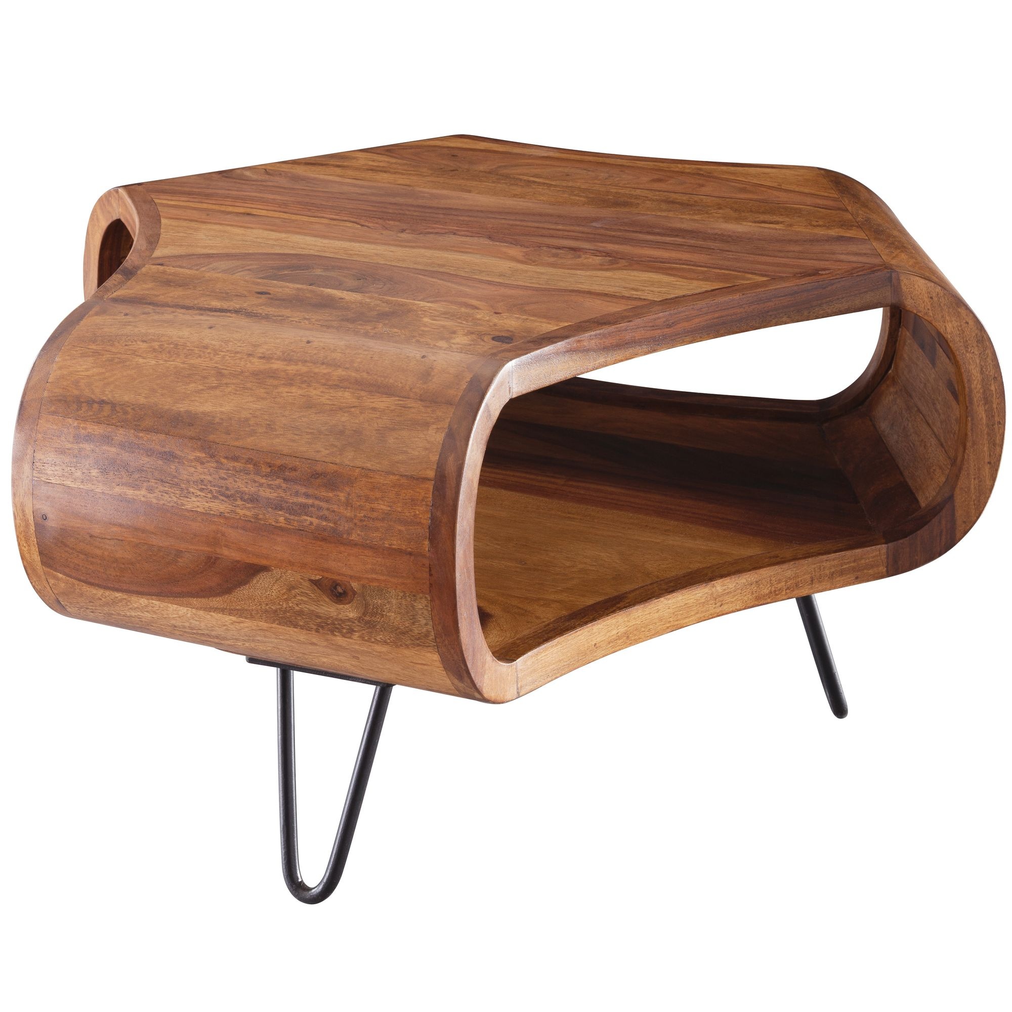 Salontafel sheeshamhout bruin 55x55 cm - WL5.603
