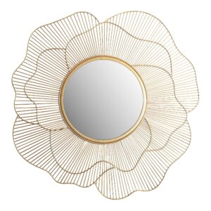 Spiegel goud rond bloem 77 cm - WL7.122