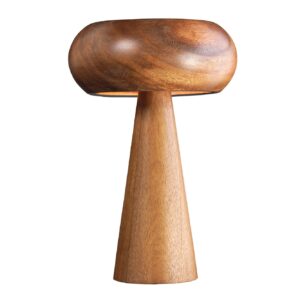 Tafellamp ALVA 40 cm, ijzer en acaciahout, naturel - 47027