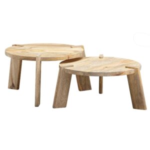 Bijzettafelset mangohout 53x32x53 cm - WL6.344