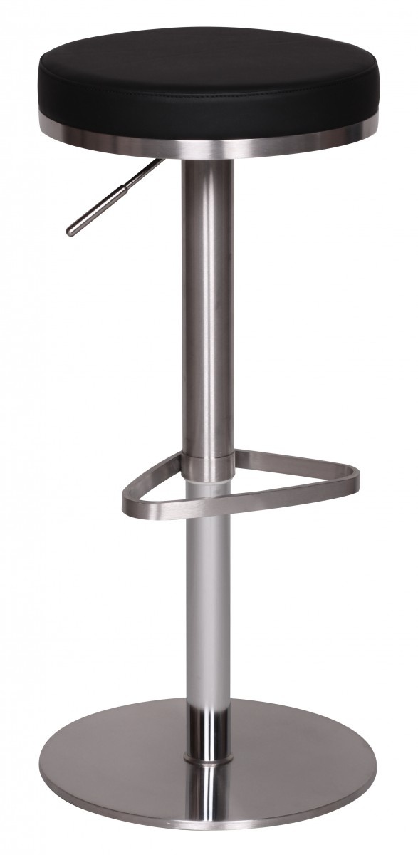 Barkruk zwart roestvrij staal 82 cm - WL1.293