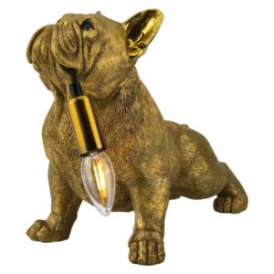 Tafellamp BULLDOG 35 cm gouden hondensculptuur - 48006