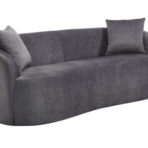 Tweepersoonsbank ELEMENTAL 180cm fluweel grafiet grijs - 48881
