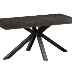 Salontafel GALAXIE 100cm met sterrenstelsel frame keramiek grijs - 46903