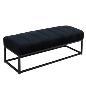 Bank fluweel zwart 108 cm breed - WL7.010