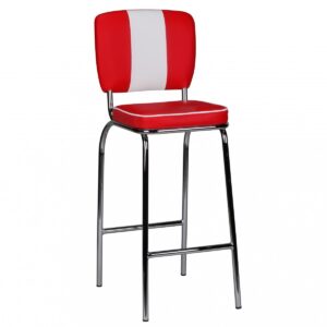 Barkruk retrostijl wit 110 cm hoog - WL1.718