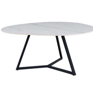 Salontafel MARVELOUS 90cm keramiek wit - 46867