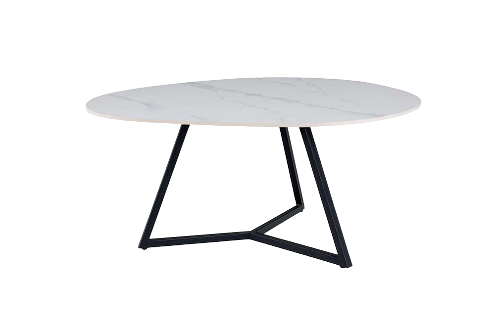 Salontafel MARVELOUS 90cm keramiek wit - 46867