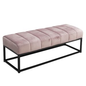 Bank fluweel roze 108 cm breed - WL7.011