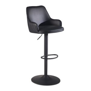 Barkruk kunstleer zwart 106 cm hoog - WL7.009
