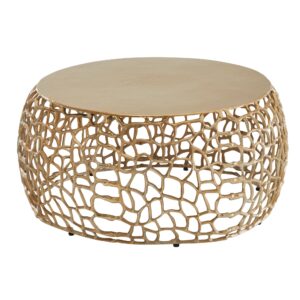 Salontafel goud aluminium rond 66 cm - WL6.696