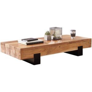 Salontafel zwart acaciahout 130x59 cm - WL5.602