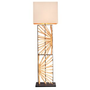 Vloerlamp EUPHORIA 165 cm lampenkap beige longanhout naturel - 44688
