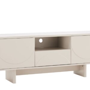 TV-meubel SAVOY 150cm 3D met wit marmeren keramisch blad - 47798