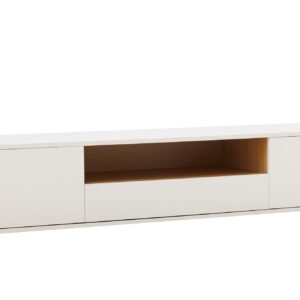 TV-bord LOFT 150 cm hangend wit naturel - 47813
