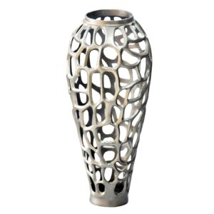 Vaas aluminium zilver 85 cm hoog - WL7.488